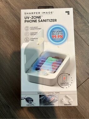 Sharper Image UV-ZONE White Phone Sanitizer